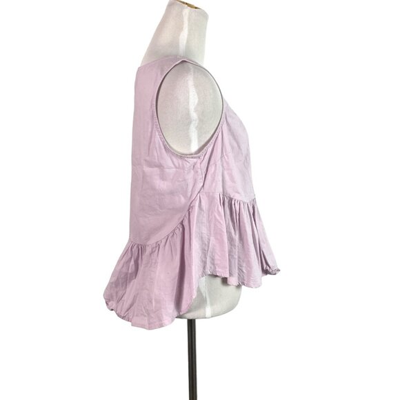 🟣🟣🟣 VANESSA VIRGINIA Women's Size 8 Lavender Purple Sleeveless Tunic Blouse - Picture 6 of 9